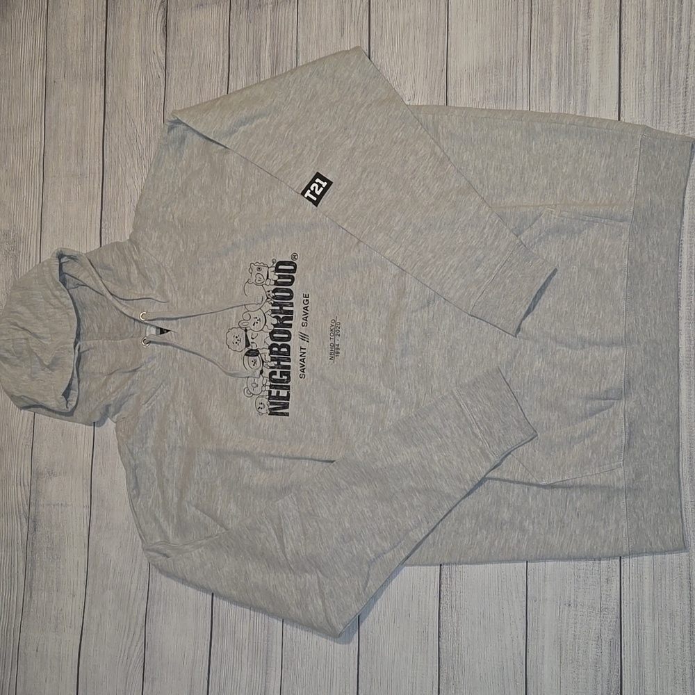 Neighborhood x BT21 Savant/Savage Fleece Hoodie Unisex Gray Size 2X NWT